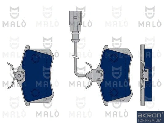 Kit de plaquettes de frein, frein à disque AKRON-MALÒ 1050309