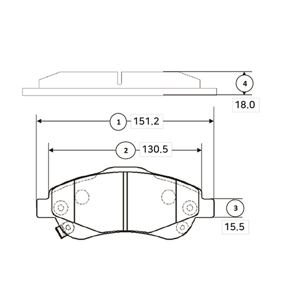 Kit de plaquettes de frein, frein à disque CTR GK0390
