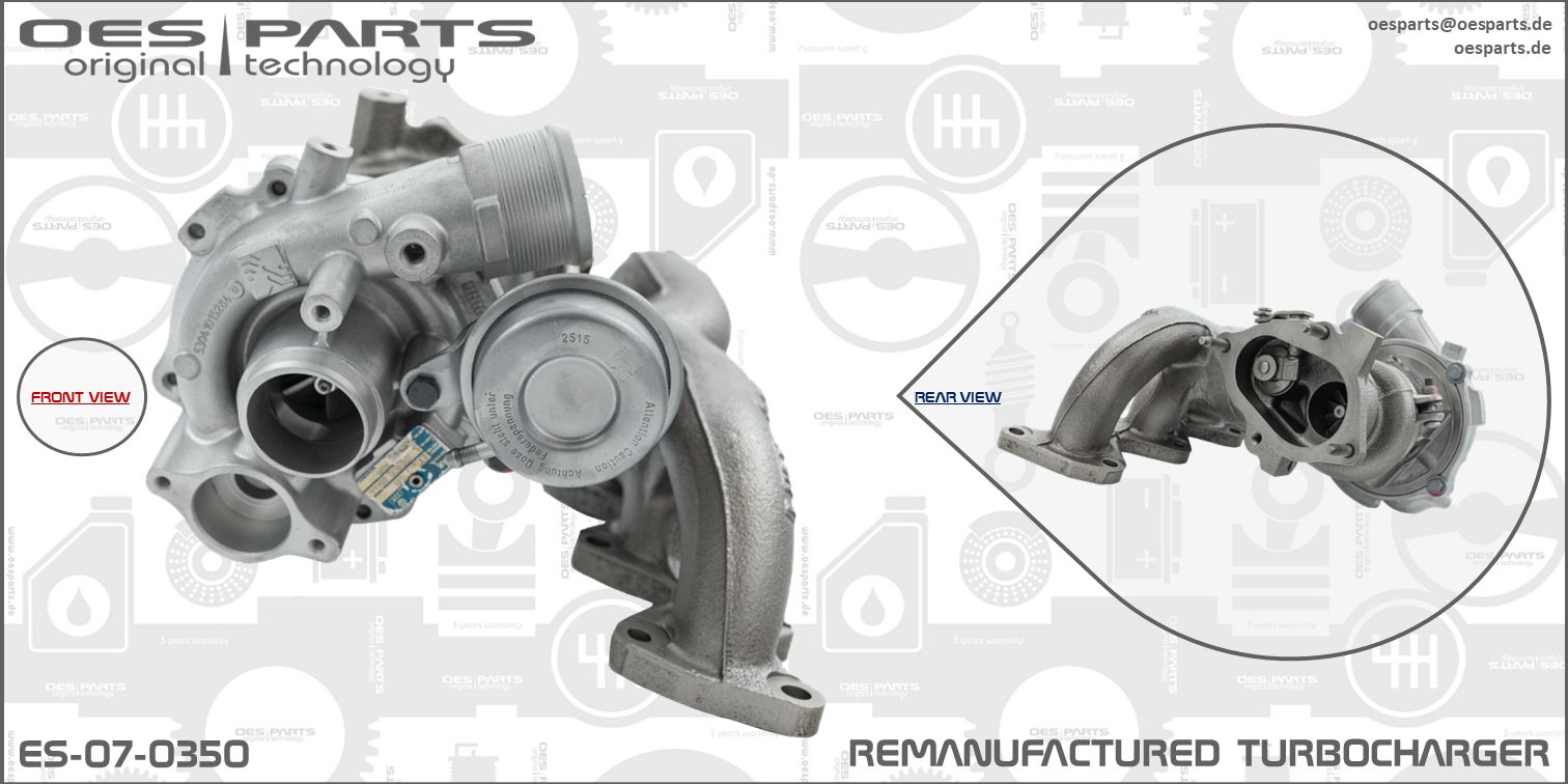 Turbocompresseur, suralimentation OES PARTS ES-07-0350
