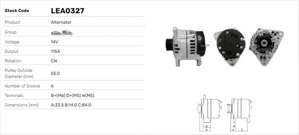 Alternateur LUSA LEA0327