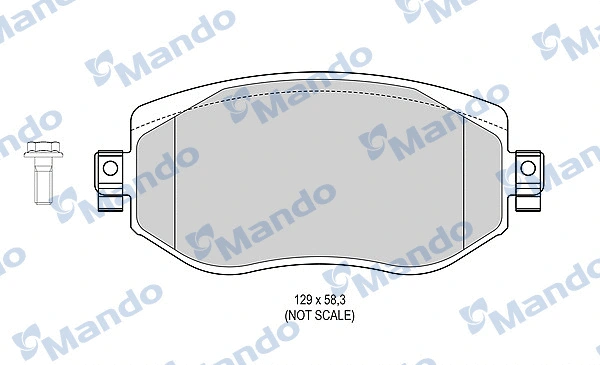 Kit de plaquettes de frein, frein à disque MANDO MBF015304