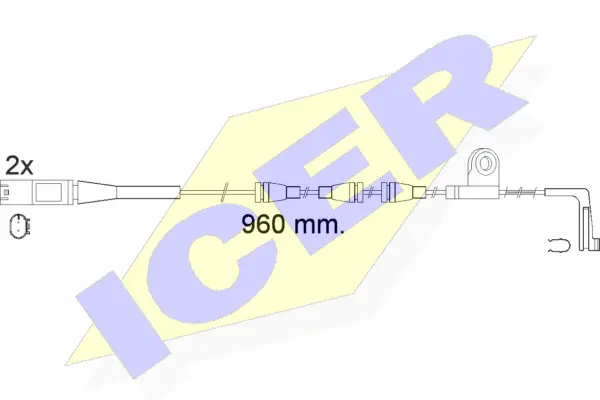 Contact d'avertissement, usure des plaquettes de frein ICER 610553 E C