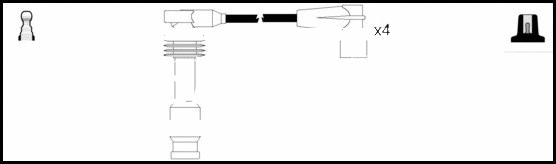 Kit de câbles d'allumage LEMARK HOES599