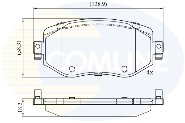 Kit de plaquettes de frein, frein à disque COMLINE CBP06125