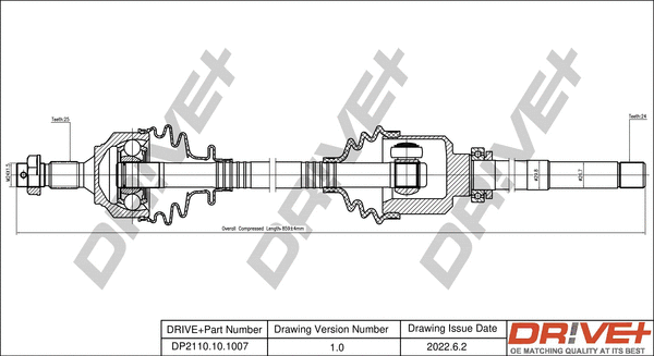 Arbre de transmission Dr!ve+ DP2110.10.1007