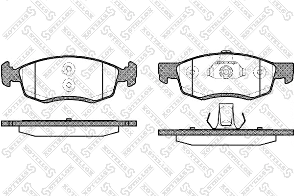 Kit de plaquettes de frein, frein à disque STELLOX 183 032-SX