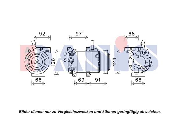Compresseur, climatisation AKS DASIS 852834N