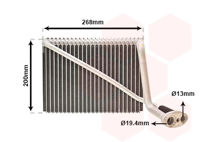 Évaporateur climatisation VAN WEZEL 0300V148