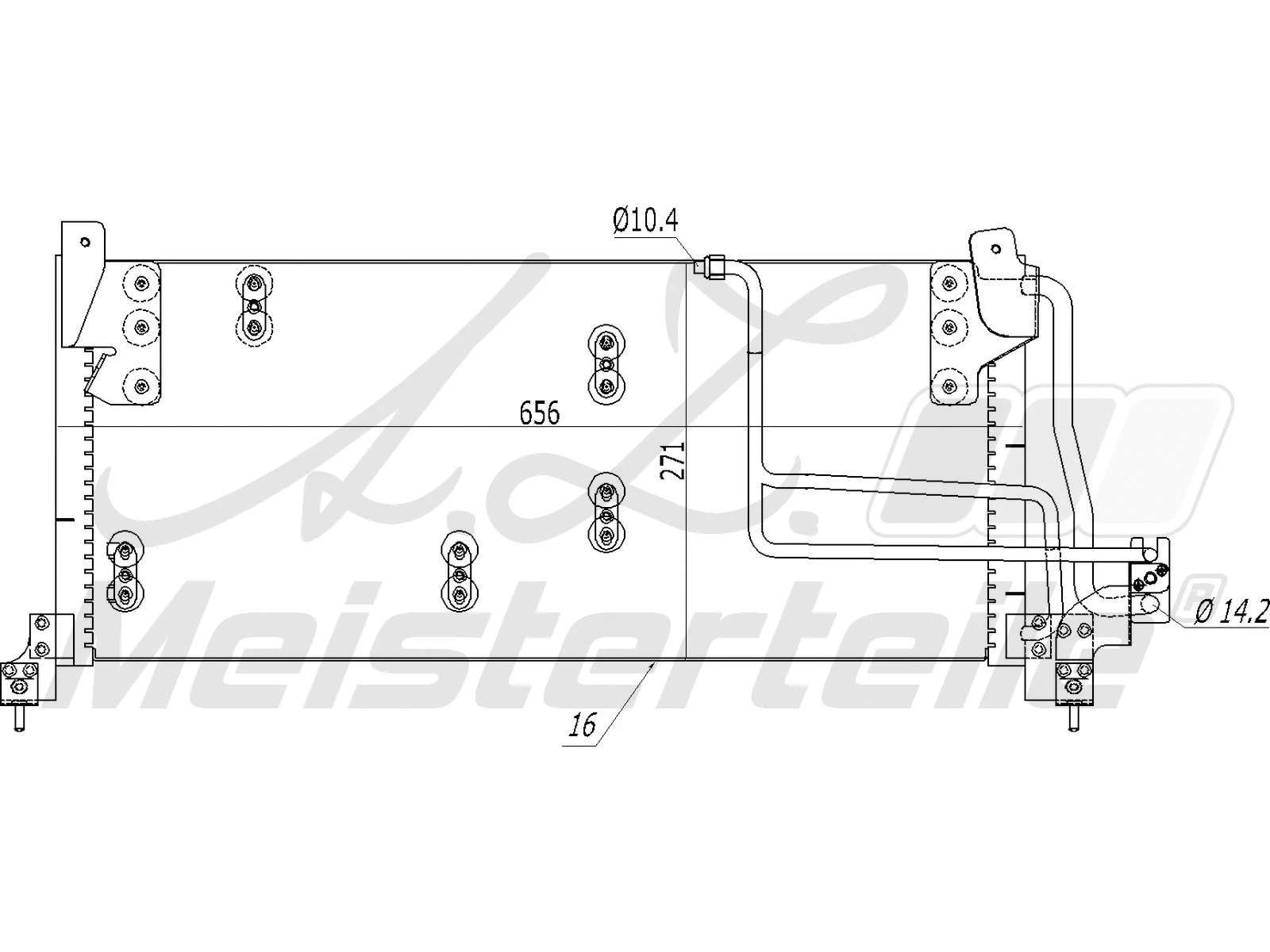 Condenseur, climatisation A.Z. Meisterteile AZMT-45-030-1295