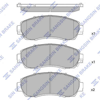 Kit de plaquettes de frein, frein à disque Hi-Q SP4282