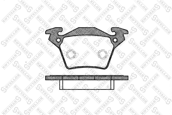 Kit de plaquettes de frein, frein à disque STELLOX 728 000B-SX