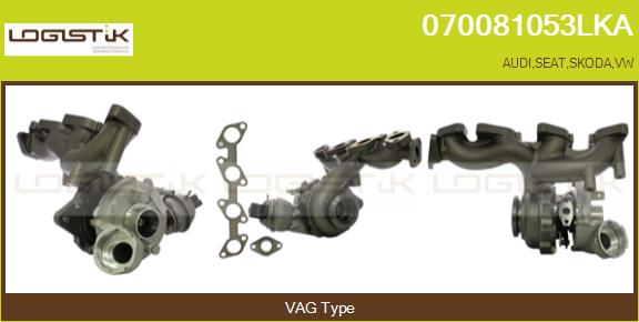 Turbocompresseur, suralimentation LGK 070081053LKA