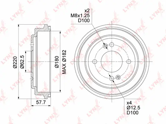 Tambour de frein LYNXAUTO BM-1073