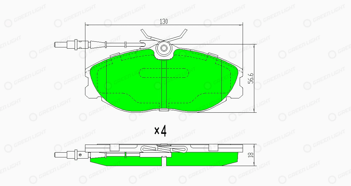 Kit de plaquettes de frein, frein à disque Automotive Adriado GLBP0096