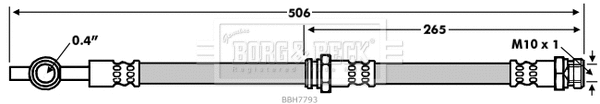 Flexible de frein BORG & BECK BBH7793