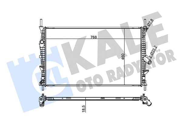 Radiateur, refroidissement du moteur KALE OTO RADYATÖR 336000