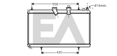 Radiateur, refroidissement du moteur EACLIMA 31R10104