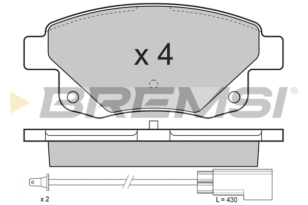 Kit de plaquettes de frein, frein à disque BREMSI BP3275