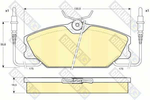 Kit de plaquettes de frein, frein à disque GIRLING 6104251