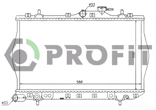 Radiateur, refroidissement du moteur PROFIT PR 1804A3