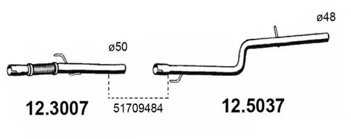 Tuyau d'échappement ASSO 12.3007