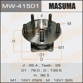 Kit de roulements de roue MASUMA MW-41501