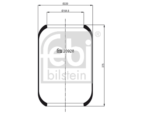 Soufflet de suspension, suspension pneumatique FEBI BILSTEIN 20928