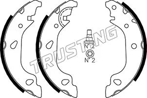 Jeu de mâchoires de frein TRUSTING 034.104