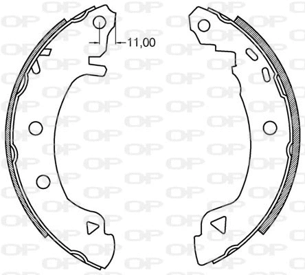 Jeu de mâchoires de frein OPEN PARTS BSA2099.00
