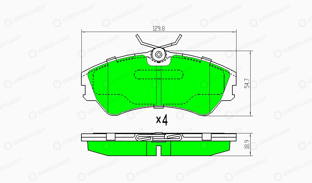 Kit de plaquettes de frein, frein à disque Automotive Adriado GLBP0415
