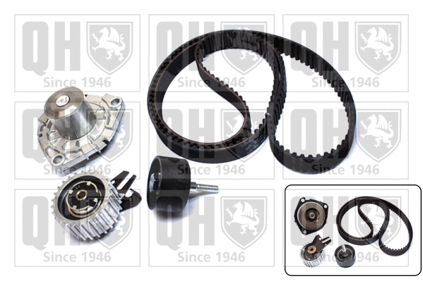 Pompe à eau + kit de courroie crantée QUINTON HAZELL QBPK6570
