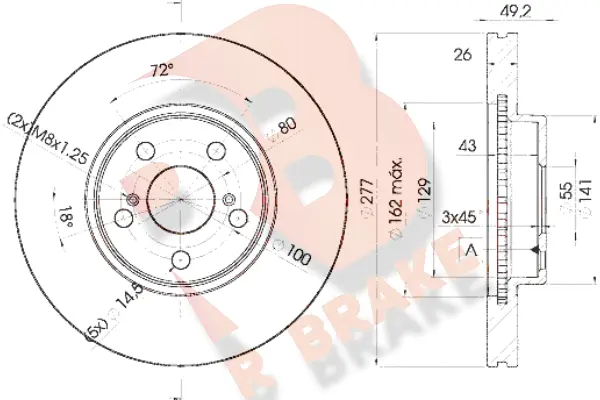 Disque de frein R BRAKE 78RBD20504