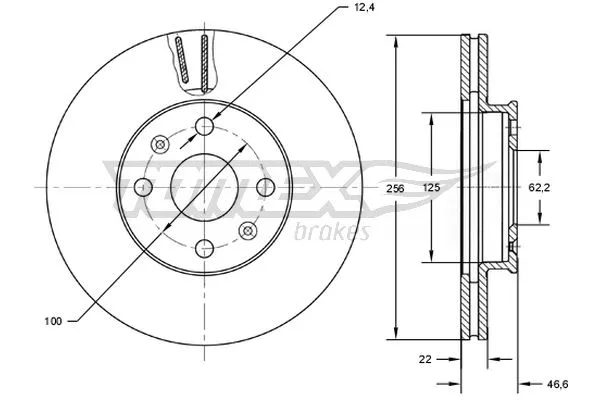 Disque de frein TOMEX Brakes TX 73-03