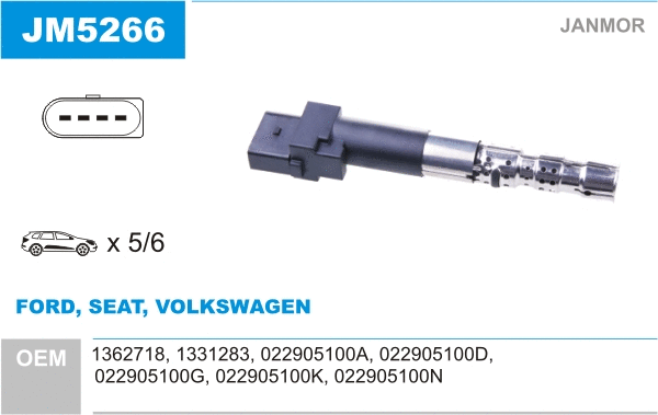 Bobine d'allumage JANMOR JM5266