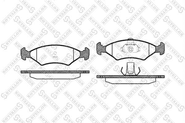 Kit de plaquettes de frein, frein à disque STELLOX 130 000-SX