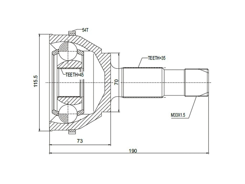 Jeu de joints, arbre de transmission A.Z. Meisterteile AZMT-43-030-1020