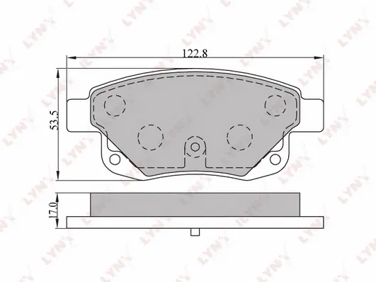 Kit de plaquettes de frein, frein à disque LYNXAUTO BD-3003