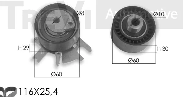 Kit de courroie crantée TREVI AUTOMOTIVE KD1320