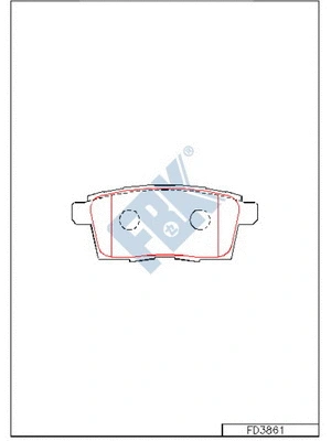 Kit de plaquettes de frein, frein à disque FBK FD3861