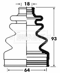Jeu de joints-soufflets, arbre de commande BORG & BECK BCB2862