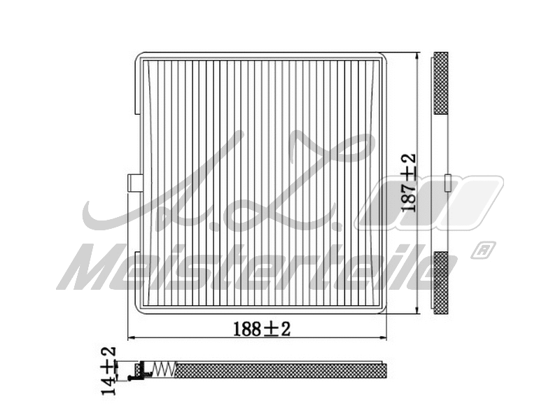 Filtre, air de l'habitacle A.Z. Meisterteile AZMT-41-010-1558
