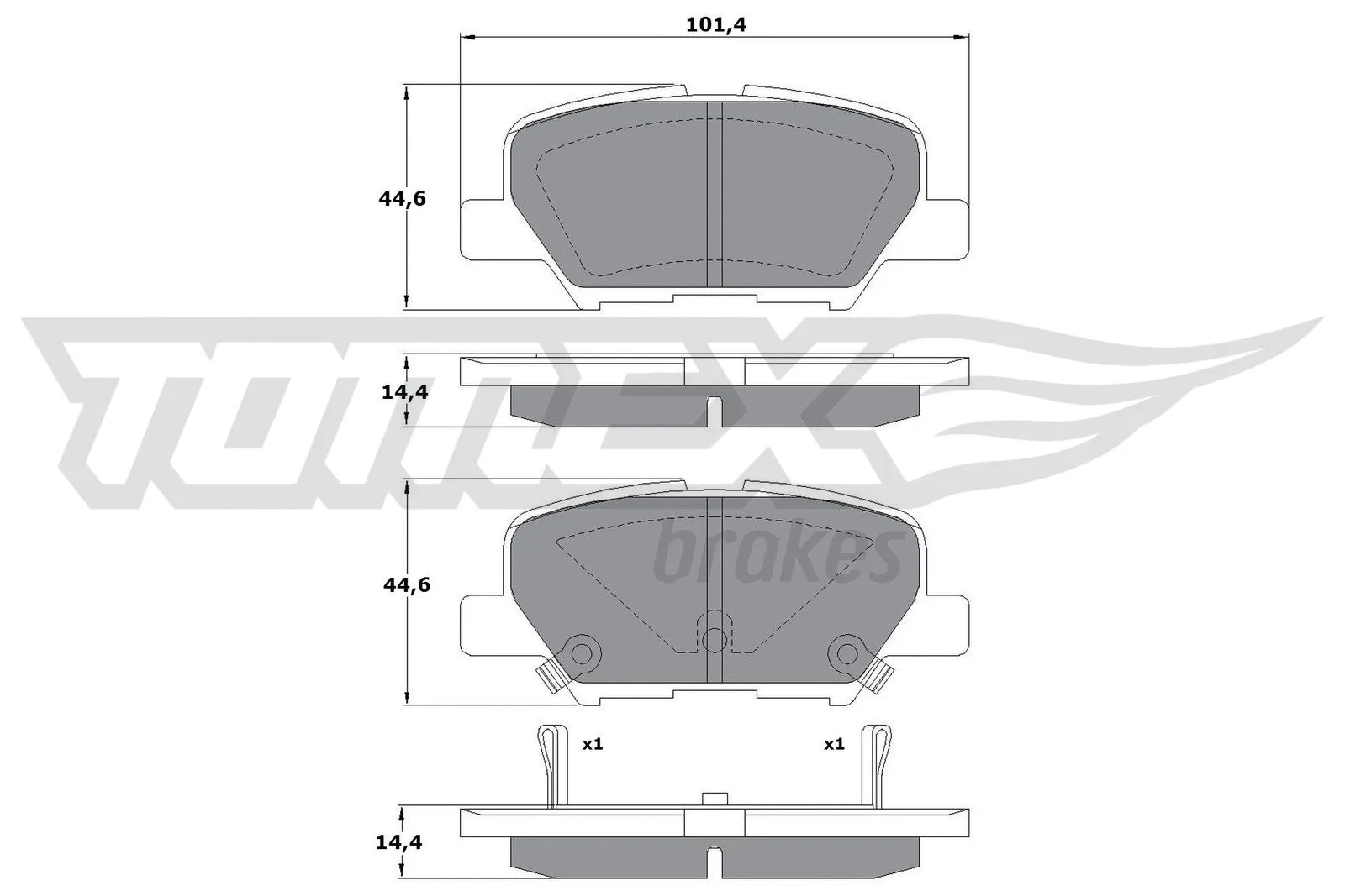 Kit de plaquettes de frein, frein à disque TOMEX Brakes TX 17-30