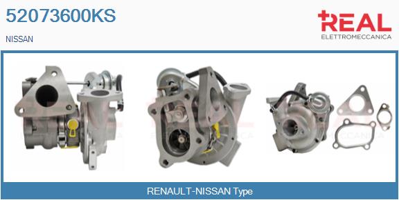 Turbocompresseur, suralimentation REAL 52073600KS