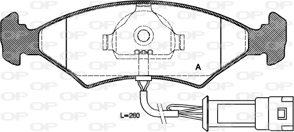 Kit de plaquettes de frein, frein à disque OPEN PARTS BPA0119.32