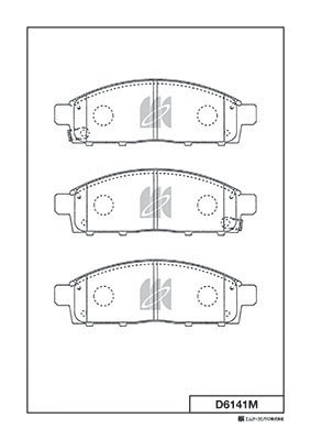 Kit de plaquettes de frein, frein à disque MK Kashiyama D6141M