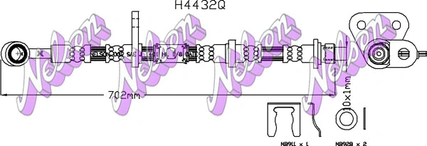Flexible de frein KAWE H4432Q