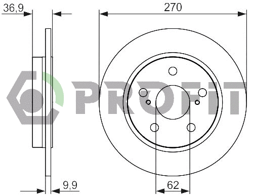 Disque de frein PROFIT 5010-1645