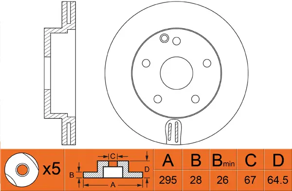 Disque de frein FIT FR0568V
