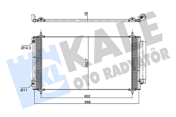 Condenseur, climatisation KALE OTO RADYATÖR 352590