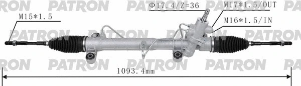 Crémaillère de direction PATRON PSG3055